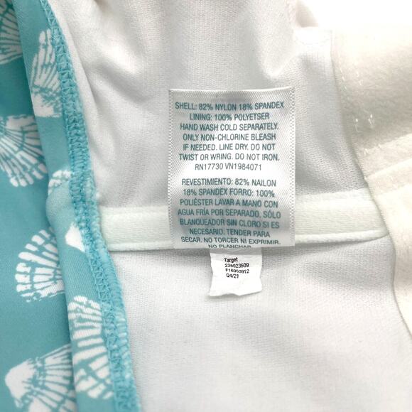 Kona Sol Womens One Piece Swimsuit‎ Size Large Beachy Sea Shells Summer Vacation - Picture 7 of 12